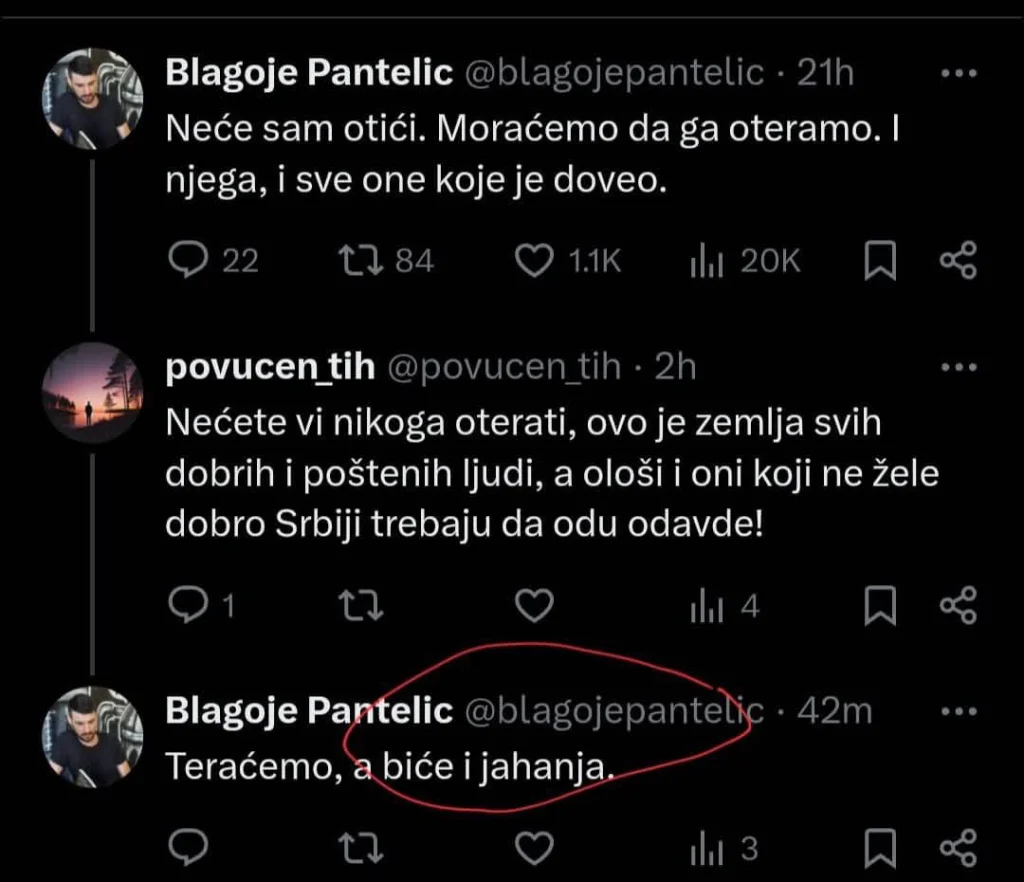Благоје Пантелић на твитеру